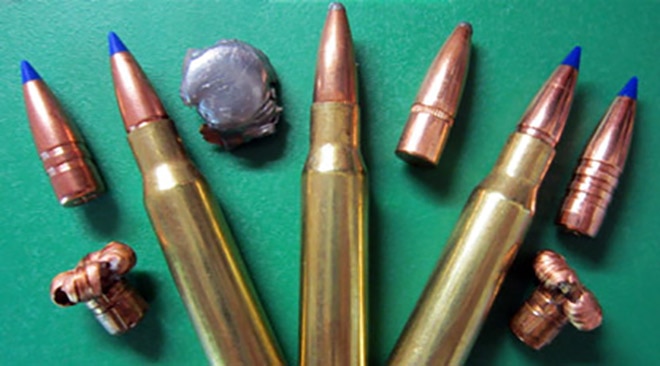 copper and lead bullets