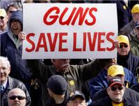 guns save lives sign
