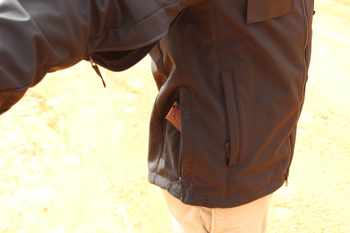pocket view of condor haze jacket