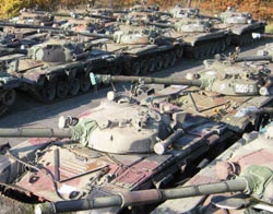 Mothballed T-72s