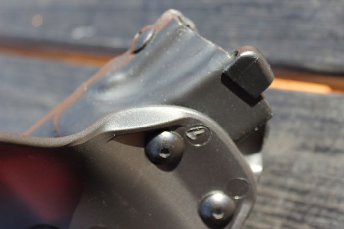 close up view of als holster