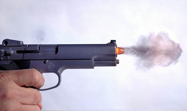 Smith & Wesson 4506 firing 