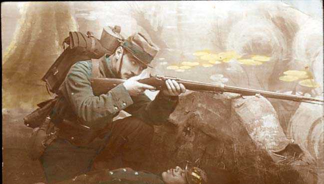 French Soldier with Chassepot 1866 rifle