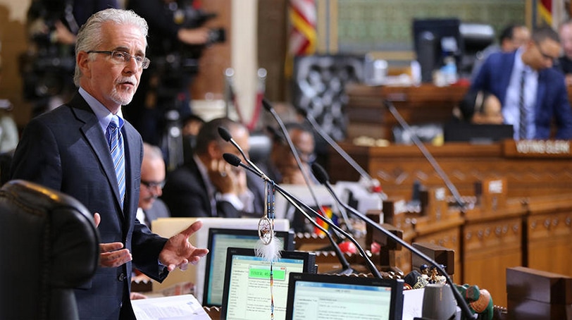 Councilman Paul Krekorian, author of the two gun control measures, at a Los Angeles City Council meeting in May. (Photo: The Associated Press) 