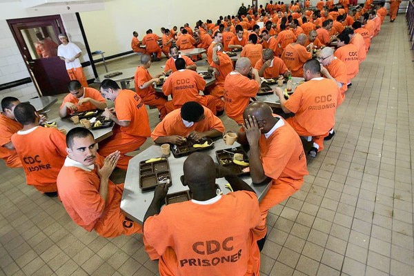 Federal prison inmates not enjoying a pork loin.