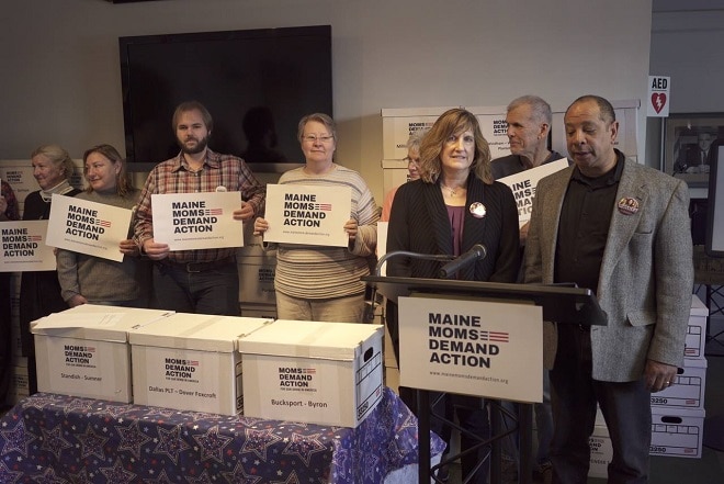Bloomberg group delivers signatures for Maine background check referendum