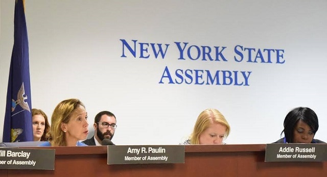 Assemblywoman Amy Paulin speaks at the New York State Assembly. (Source: Facebook)