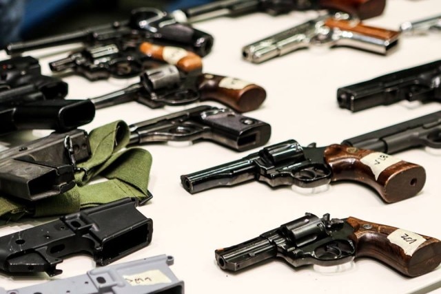 364 handguns, 237 rifles, 144 shotguns, and 42 "assault weapons" were collected. (Photo: LA Mayor's Office)