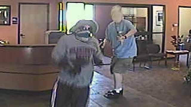 Spokane bank robbery security footage