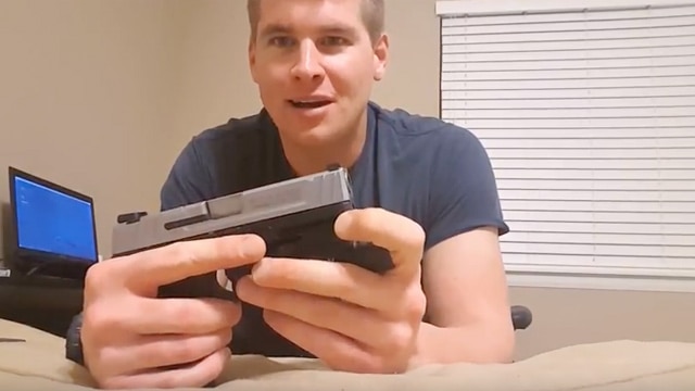 Kenneth Francis talking about his Smith & Wesson pistol in a video posted Nov. 13, 2015. (Photo: Youtube)