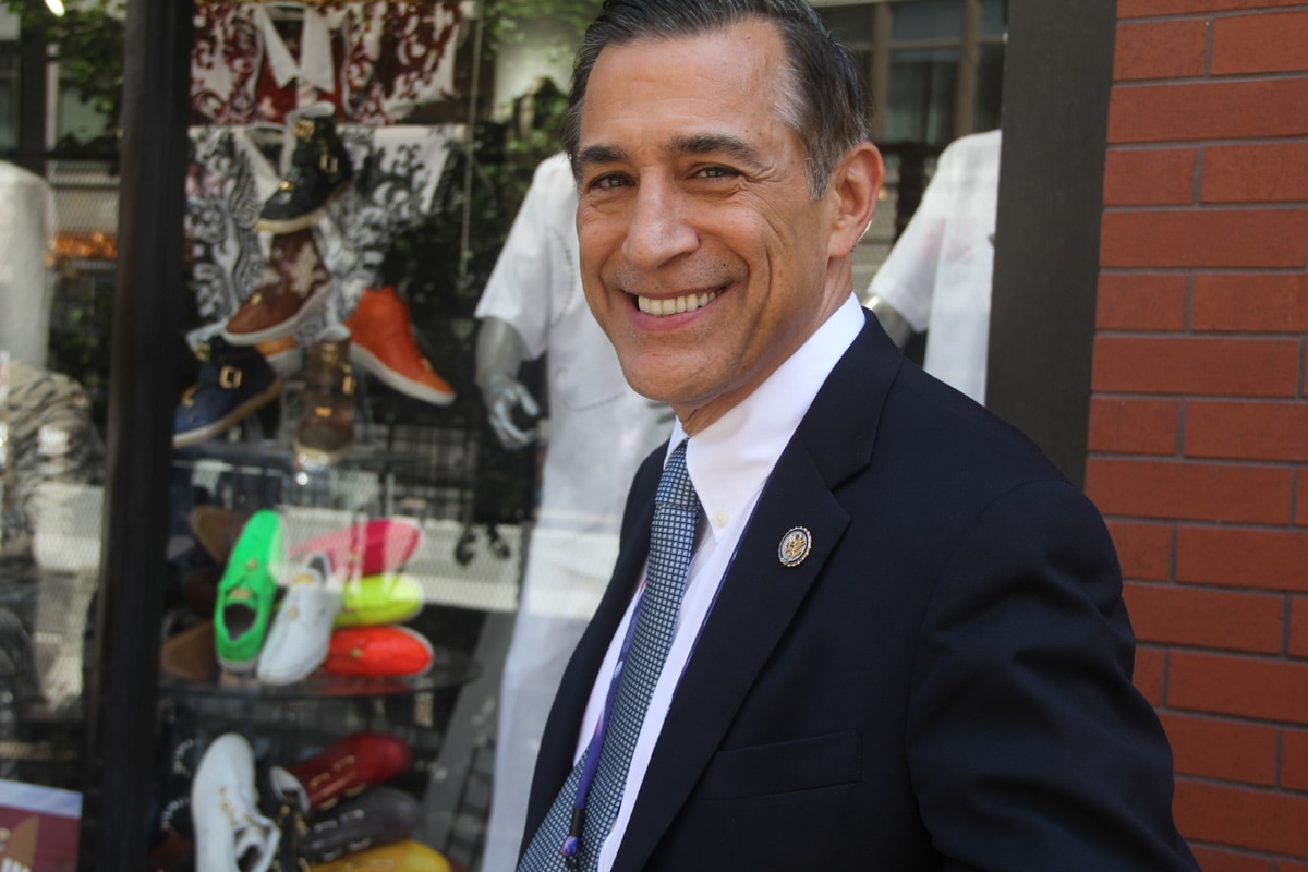 Congressman Darrell Issa, a Republican from California, was wondering around outside the convention. Right after this photograph, someone almost walked into him.