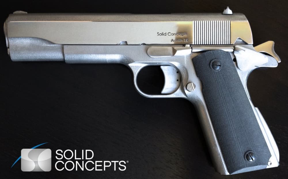 The Model 1911 .45 ACP by Solid Concepts was the first semi-automatic printed handgun. (Photo: Solid Concepts)