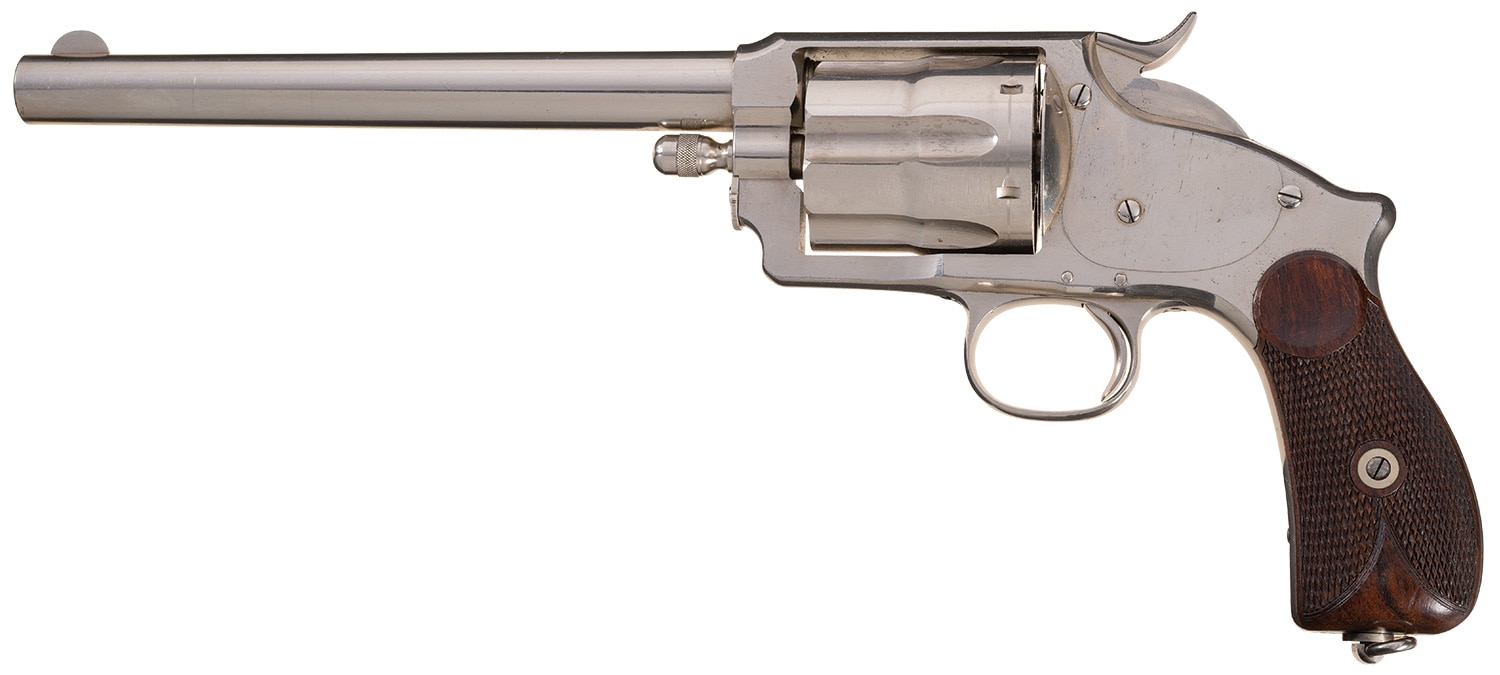 Winchester-Wetmore-Wells single action revolver in .40-50 with its 7.5-inch barrel
