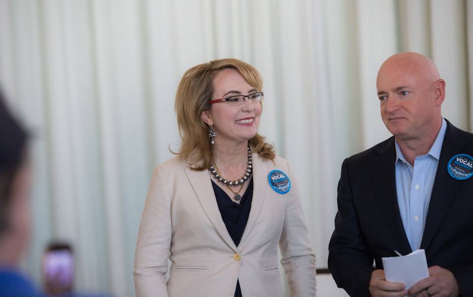 Former Arizona Congresswoman Gabrielle Giffords and her husband, Capt. Mark Kelly, kick of Vocal Majority campaign in Orlando. (Photo: Americans for Responsible Solutions/Facebook) 