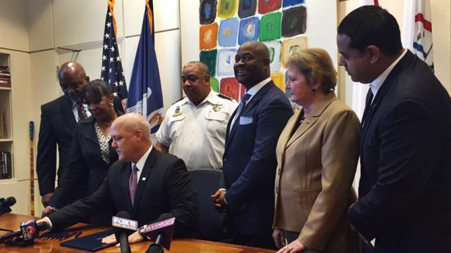 Under a law signed Monday by Mayor Mitch Landrieu, New Orleans is the first city in the state to require the reporting of lost or stolen guns. (Photo: Councilman Jason Williams)