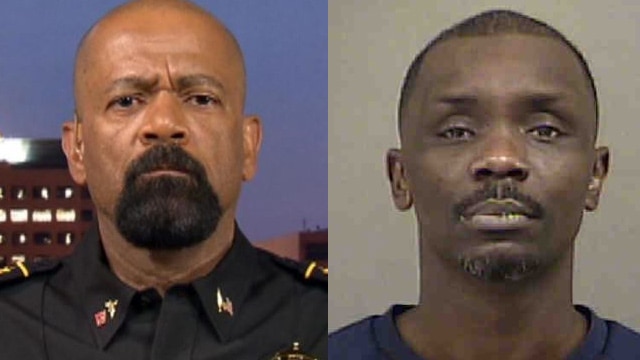 Milwaukee Sheriff David Clarke, left, and the man who insulted him.