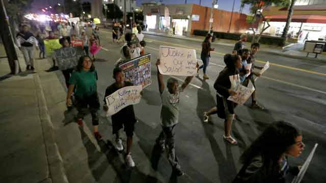 Los Angeles shooting protesters