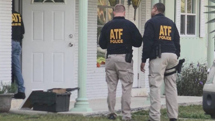 ATF agents at a home in Pompano Beach on Wednesday morning. (Photo: Sun Sentinel)