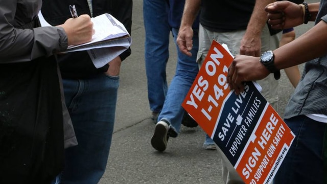 A full 70 percent of Washington's voters this week approved the gun control measure which was extremely popular along the deep-blue I-5 corridor and less so in the rest of the state (Photo: Alliance for Gun Responsibility)