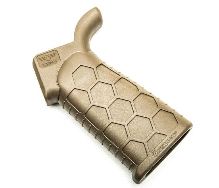 Hexmag's new pistol grips feature the same honeycomb design as their magazines. (Photo: Hexmag)