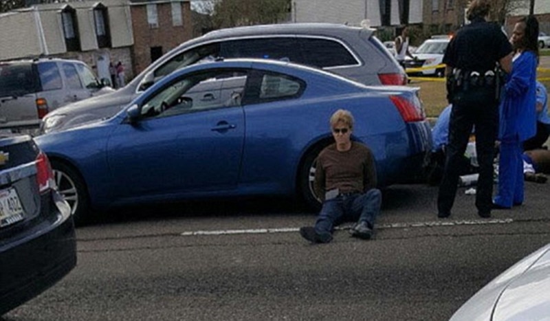 Ronald Gasser was arrested at the scene after allegedly shooting McKnight three times. (Photo: Fox 8 viewer)