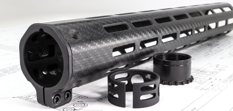 The carbon fiber design offers shooters a lightweight but extremely durable rail system that can survive harsh and rugged environments. (Photo: Faxon Firearms)