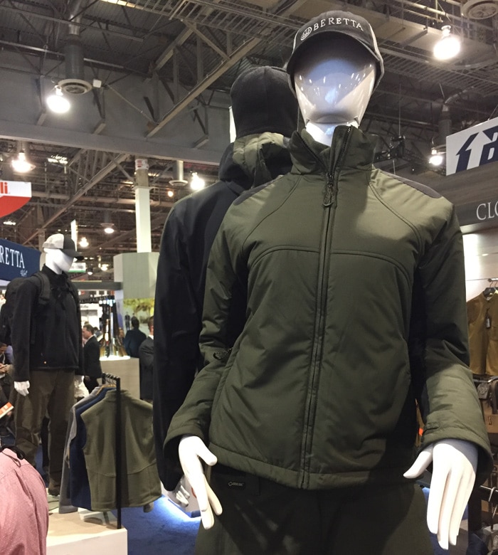 While Beretta jackets and clothes can get pricey, the more practical options — like nice hunting jackets — were on display. (Photo: Daniel Terrill/Guns.com) 