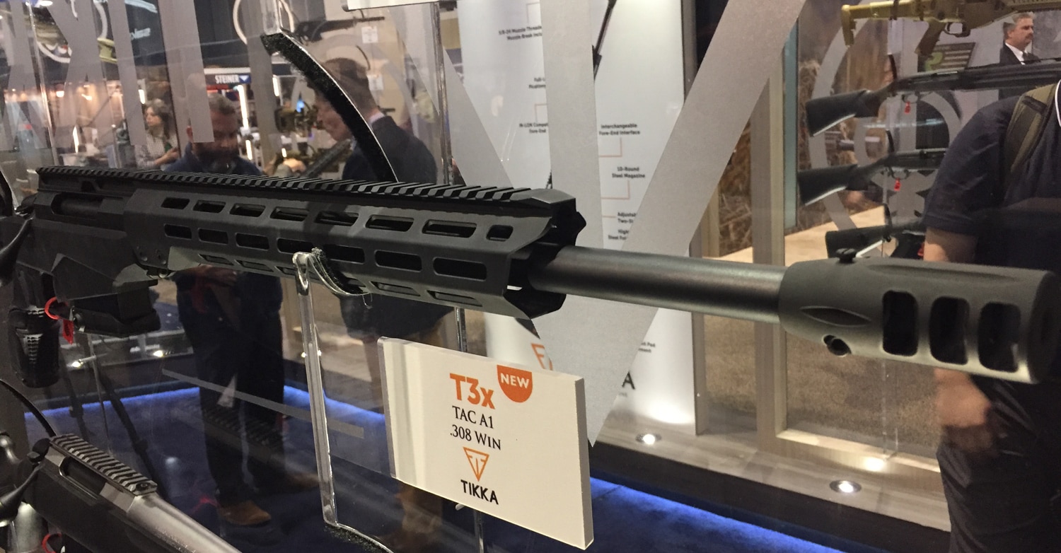 The new Tikka T3x Tac A1 rifle available in .308, .260 Remington and the popular 6.5 Creedmoor. The rifle’s specs change depending on caliber. (Photo: Daniel Terrill/Guns.com) 