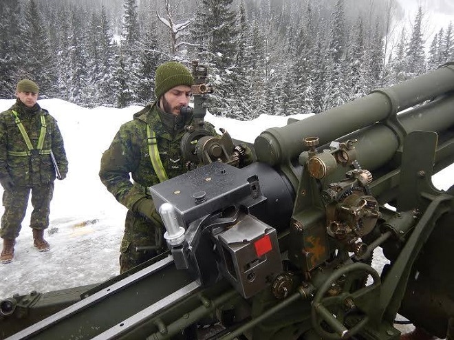 Canadian troops use to create controlled avalanches in Rogers Pass during Operation PALACI C3 modded 105s