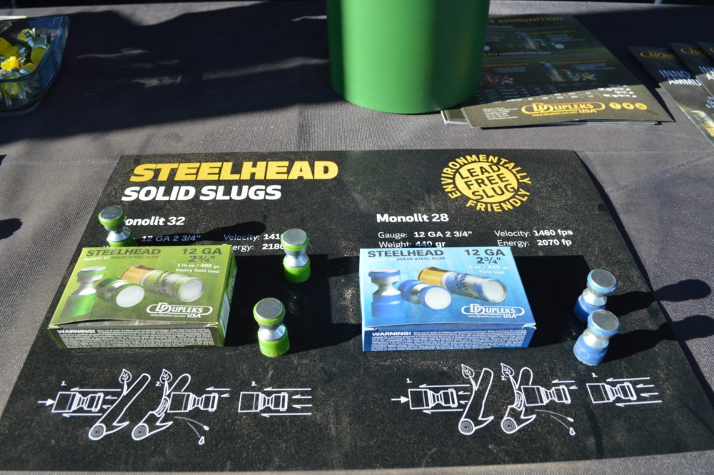 DDupleks introduced their Steelhead duo of solid steel shotgun slugs. (Photo: Kristin Alberts)