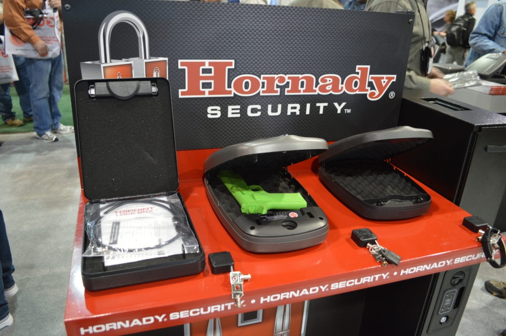 Hornady's line of home security personal pistol safes include the latest touchless RFID RapID technology. (Photo: Kristin Alberts)