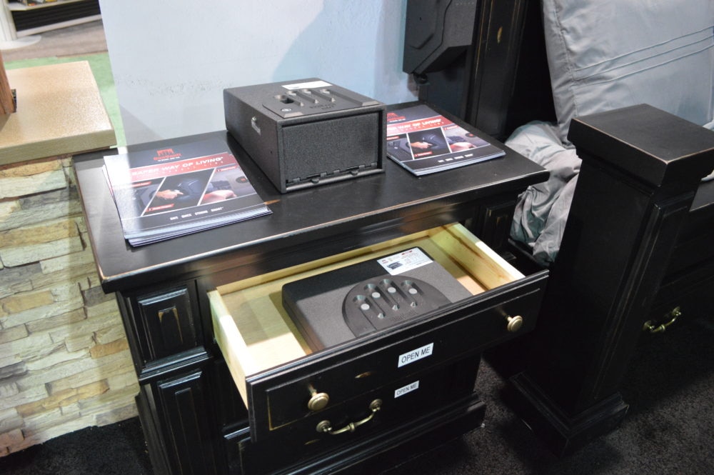 GunVault displayed a variety of their personal-sized safes, ideal for anything from pistols to valuables and easily stored out of sight. (Photo: Kristin Alberts)