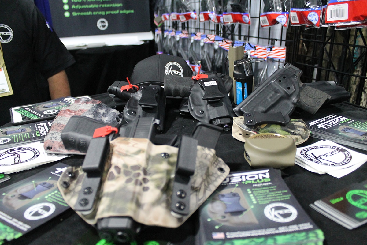 Kaos Concealment brightened up the showroom with some attractive designs. (Photo: Jacki Billings) 