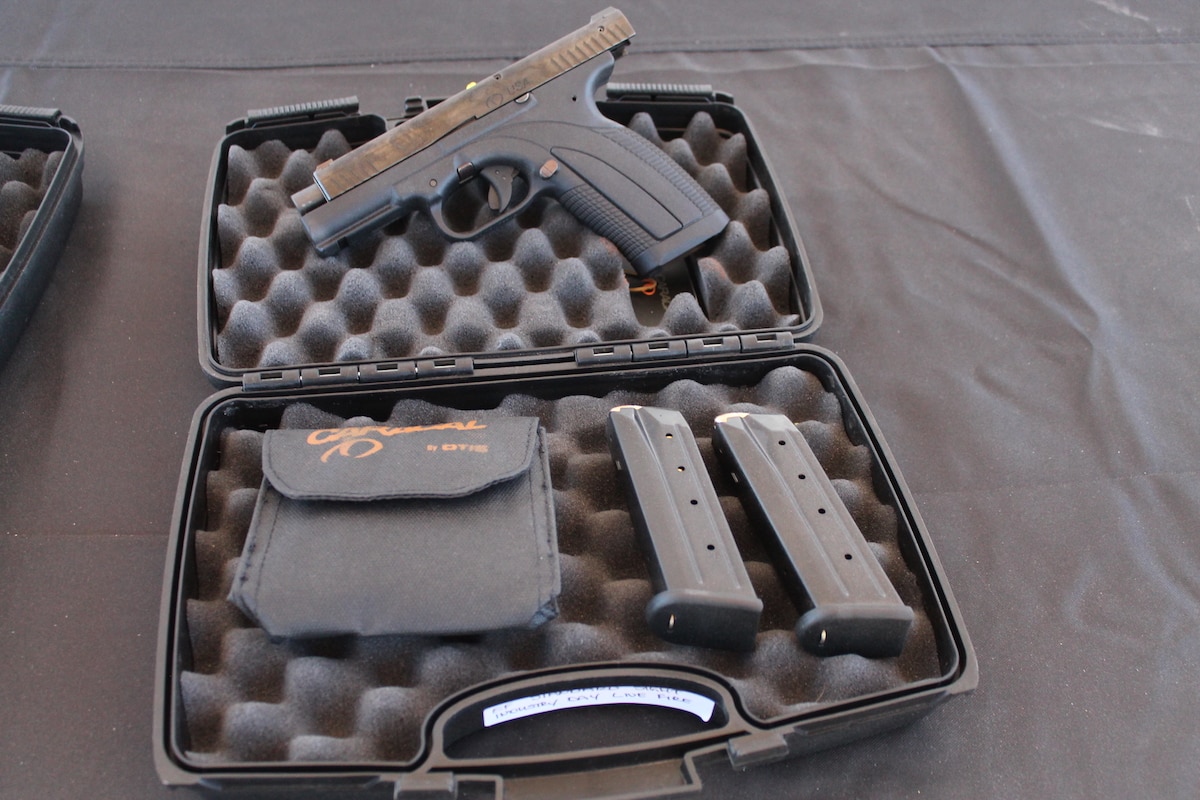 Caracal showcased their new F series pistol on range day. (Photo: Jacki Billings)