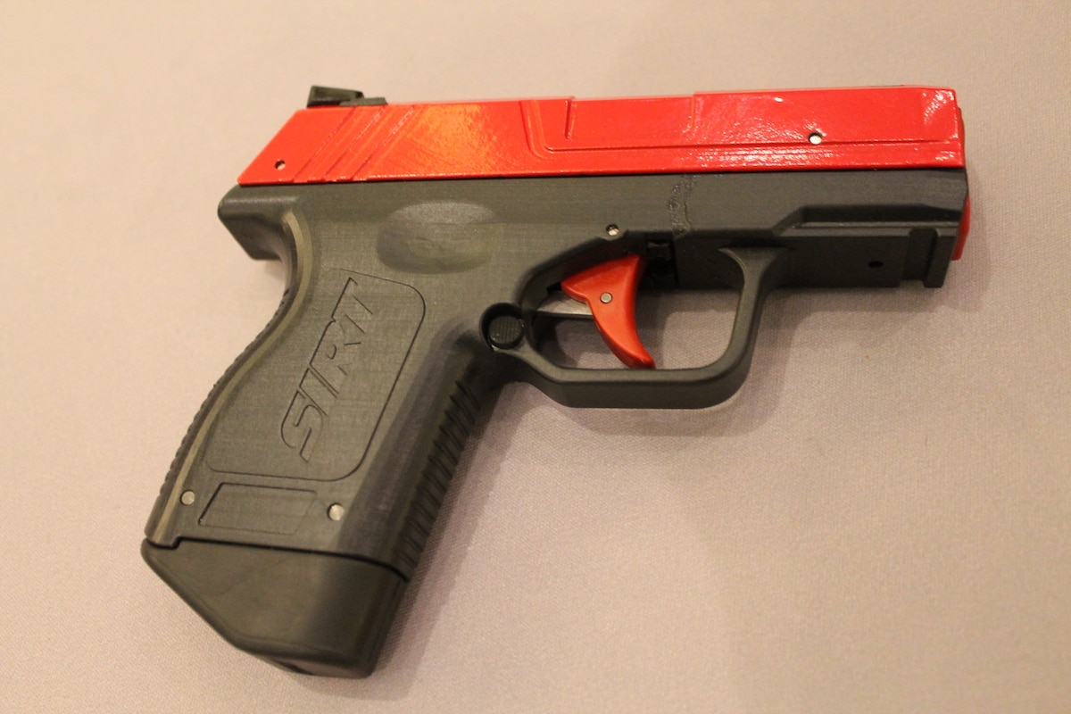 The pocket pistol previewed at SHOT was a prototype. The company intends to release the cleaned-up, finished version sometime in 2017. (Photo: Jacki Billings)