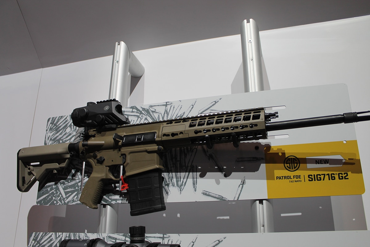 The Patrol FDE version of Sig's 716G2 chambered in 7.62 NATO. (Photo: Jacki Billings)