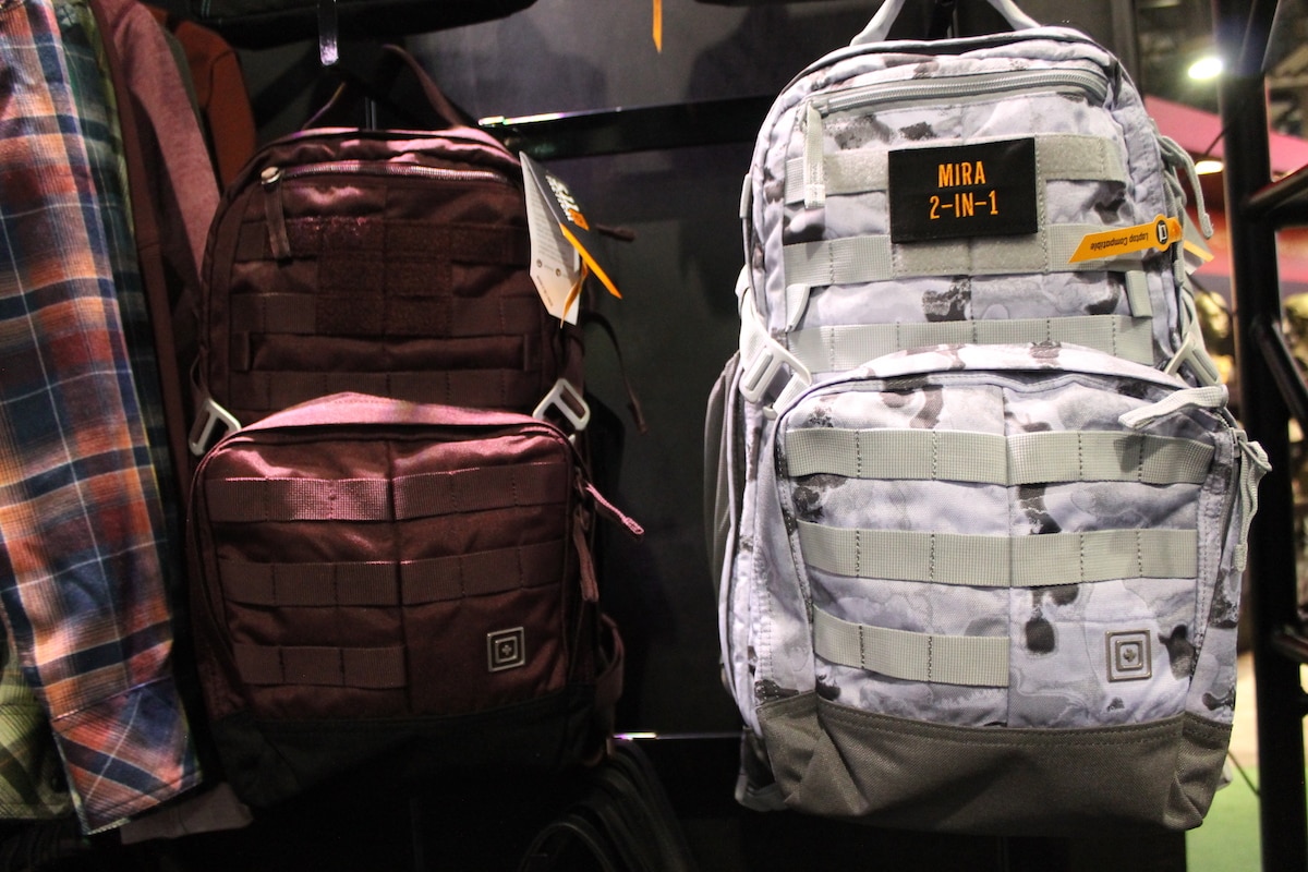 The berry theme continued in the new 2-in-1 Mantra backpack. Meshing fashion with function, the backpack was a standout in women’s gear. (Photo: Jacki Billings)