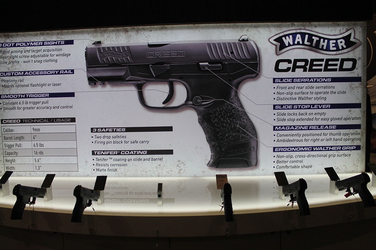 Walther's newest firearm, the Creed, comes in at the sub-$400 mark. (Photo: Jacki Billings)