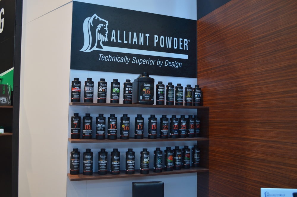 Alliant Powders displayed two new powders for 2017: (Photo: Kristin Alberts)