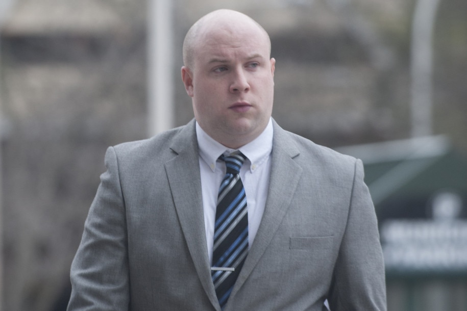 Brendan Cronin arriving to court. Cronin pleaded guilty to four felony.... (Photo: The New York Post)
