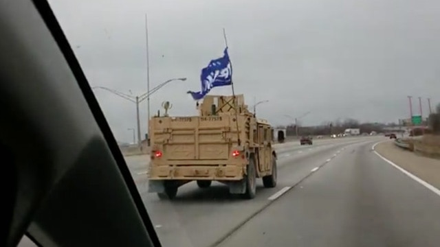Trump flag convoy