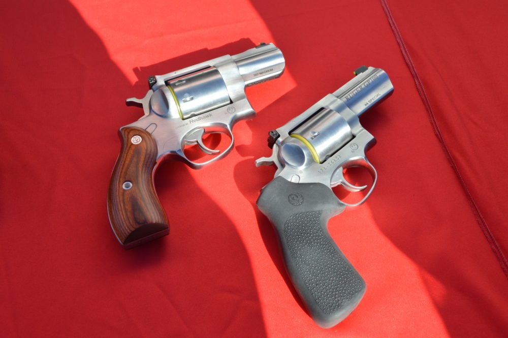 Ruger's new revolver duo: the Redhawk .357 and GP100 .44spl. (Photo: Kristin Alberts)
