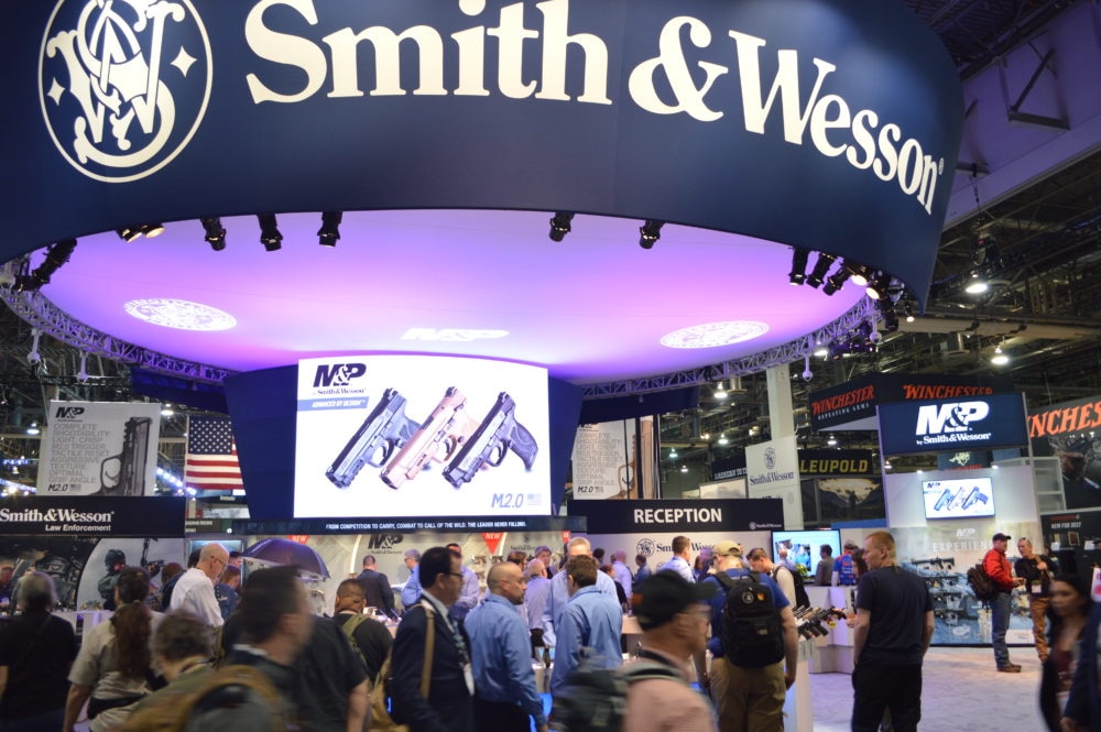 Smith & Wesson was one of the busiest booths on the SHOT Show floor, as they debuted not only the 2.0, but several other handguns as well. (Photo: Kristin Alberts)