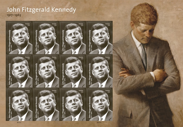 JFK stamp sheet