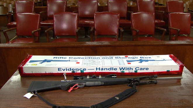 The Remington Model 700 involved in the Stringer case kept by Mississippi authorities. (Photo: CBS News)