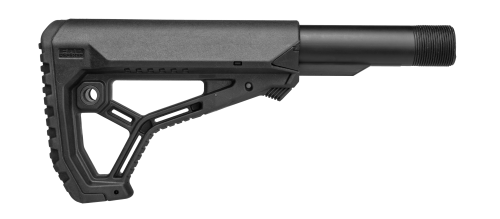 The buttstock offers rifle shooters an interchangeable tube adapter for a tighter fit on buffer tubes. (Photo: Mako Group)