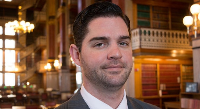 State Rep. Matt Windschitl saw a multi-faceted gun rights expansion he sponsored move to an easy win in the Iowa House this week. (Photo: John Pemble/Iowa Public Radio)