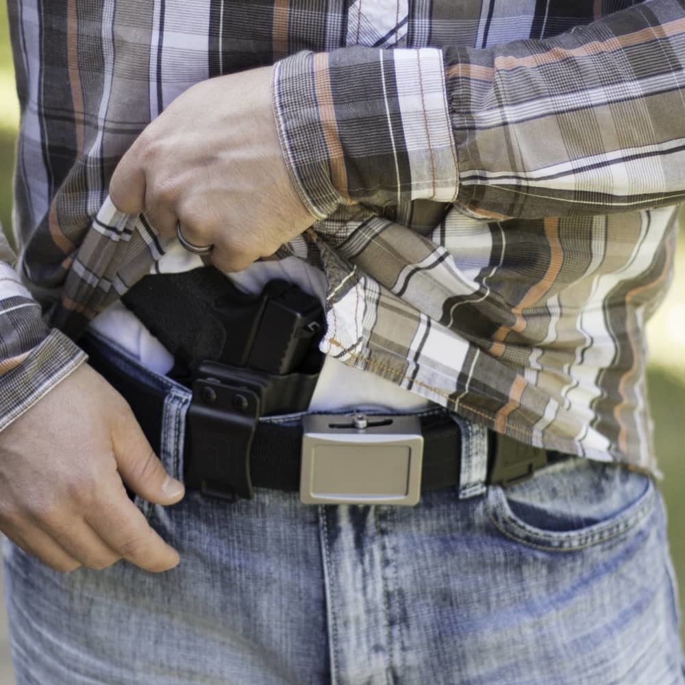 The Smith & Wesson Shield .45 carried AIWB in a Tulster Profile holster. (Photo: Tulster)