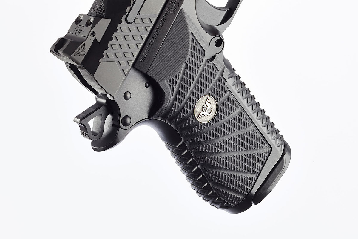 The interchangeable grip can be swapped out for a small or large backstrap. (Photo: Wilson Combat)