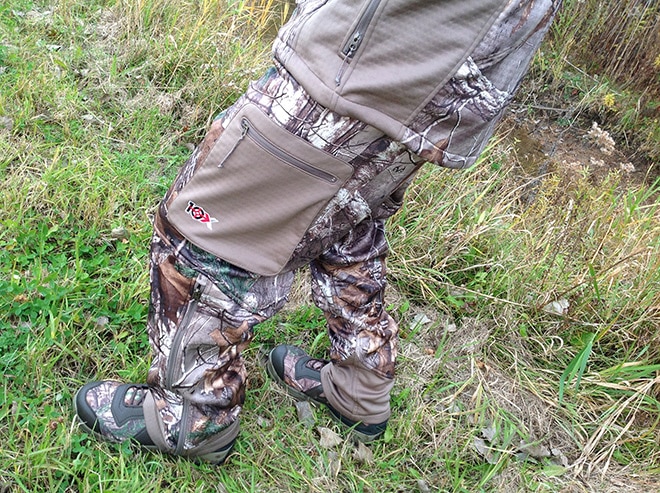 Men's VapTrek boots with 10x camo outfit. (Photo: Kristin Alberts)